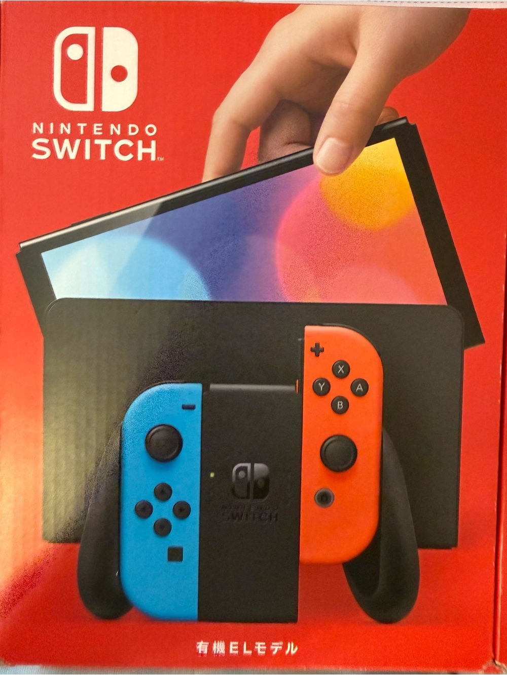 Nintendo Switch with Neon Blue & Neon Red Joy‑Con Controllers Console NIB